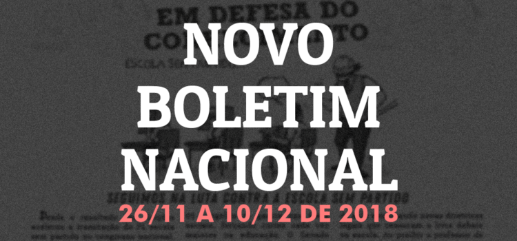 Boletim nacional da JR, 26 de novembro a 10 de dezembro de 2018 Boletim nacional da JR, 26 de novembro a 10 de dezembro de 2018
