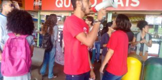No Distrito Federal, a JR organiza ato contra o aumento da passagem