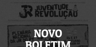 Boletim nacional da JR do PT, 07 de Outubro a 27 de Outubro de 2019