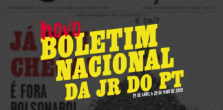 Boletim nacional da JR do PT, 29 de abril a 29 de maio de 2020