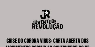 CRISE DO CORONAVIRUS: CARTA ABERTA DOS MOVIMENTOS SOCIAIS AO GOVERNADOR DO DF