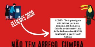 Não tem arrego, cumpra sua promessa ou não vamos dar sossego! Passagem à 3,50 já!