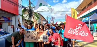 Nas ruas em defesa do Passe-livre Irrestrito e Intermunicipal em Cuiabá